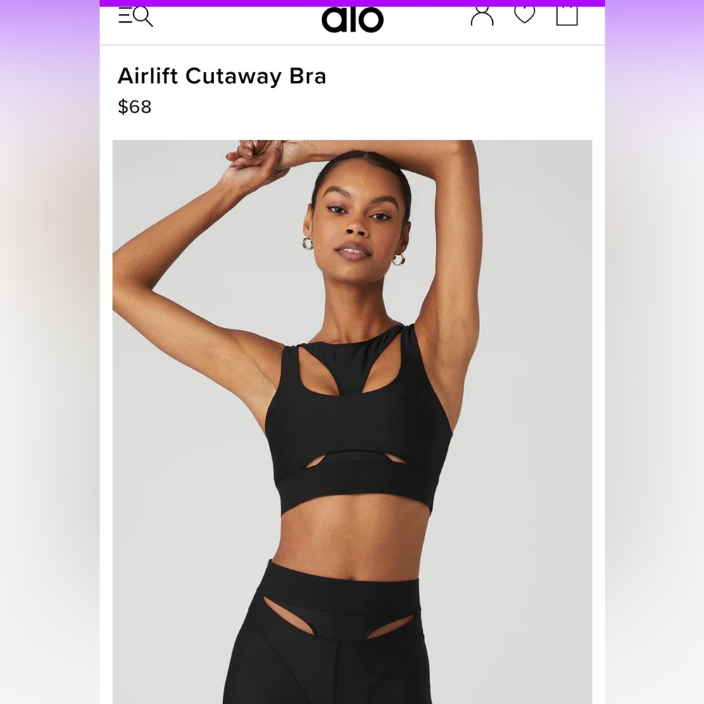 ALO airlift cutaway bra size M NEW